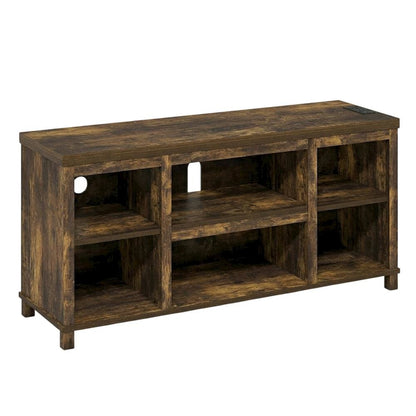 Engineered Wood 3-Tier Entertainment Center for TV up to 55 Inch, USB Ports