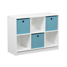 3x2 Bookcase with Storage Bins and Open Shelving