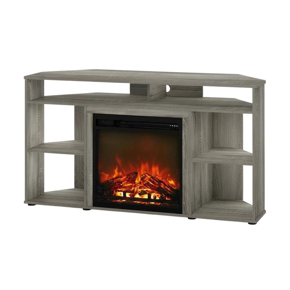 TV Stand with Fireplace for Up to 55-Inch Screens