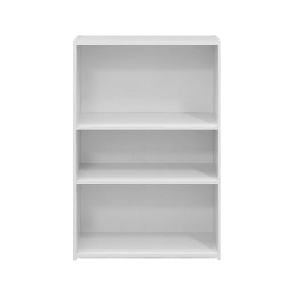 3-Shelf Bookcase with Engineered Wood Construction for Living Room and Office