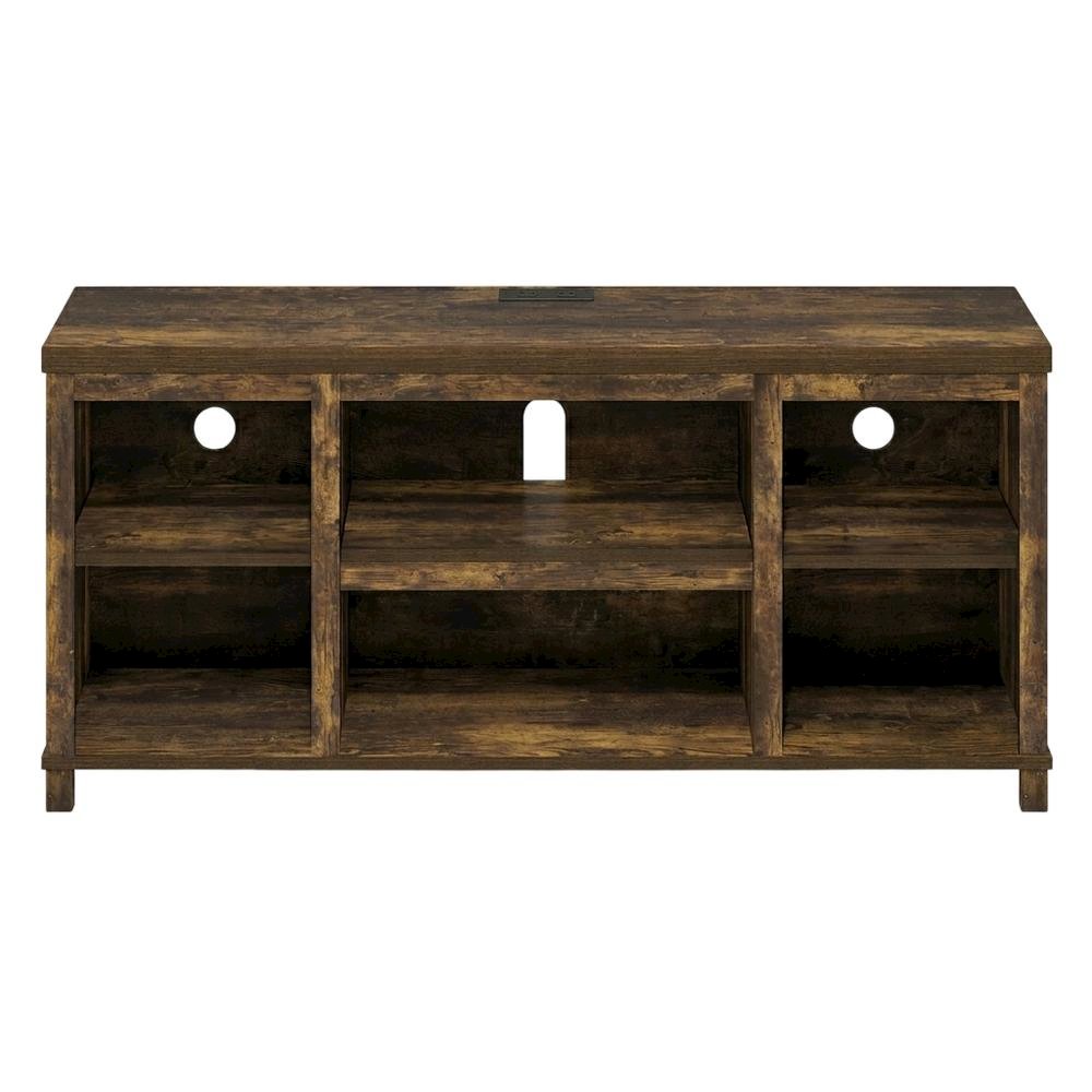 Engineered Wood 3-Tier Entertainment Center for TV up to 55 Inch, USB Ports