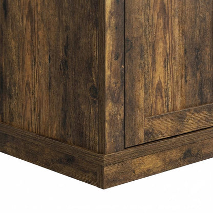 Engineered Wood 3-Tier Entertainment Center for TV up to 55 Inch, USB Ports