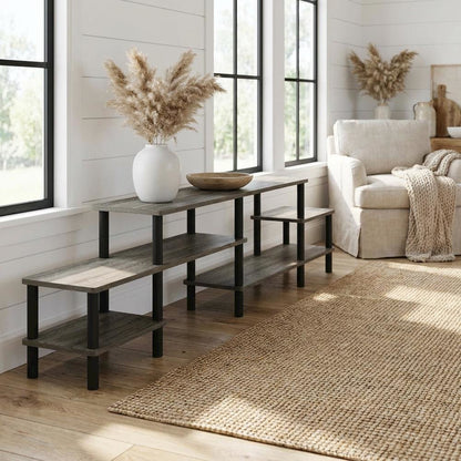 Engineered Wood TV stand for 80 inch TVs with modern design and sturdy build