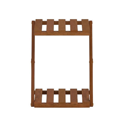 Multi-Purpose Outdoor Folding Display Shelf With Plant Stand And Side Table