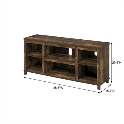 Engineered Wood 3-Tier Entertainment Center for TV up to 55 Inch, USB Ports