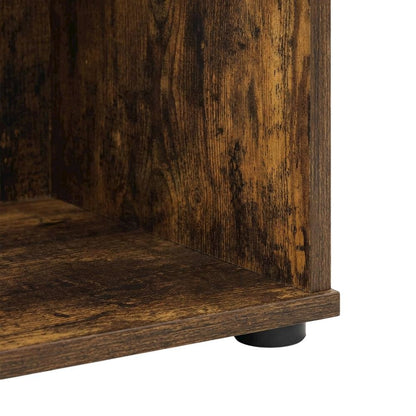 Gold Corner TV Stand for Up to 55-Inch Screens, Rubberwood & Walnut Veneers