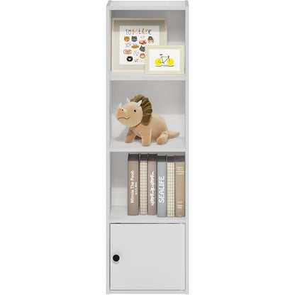 Engineered Wood Book Shelf with Engineered Wood Shelves and Lower Cabinet