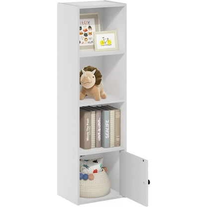 Engineered Wood Book Shelf with Engineered Wood Shelves and Lower Cabinet