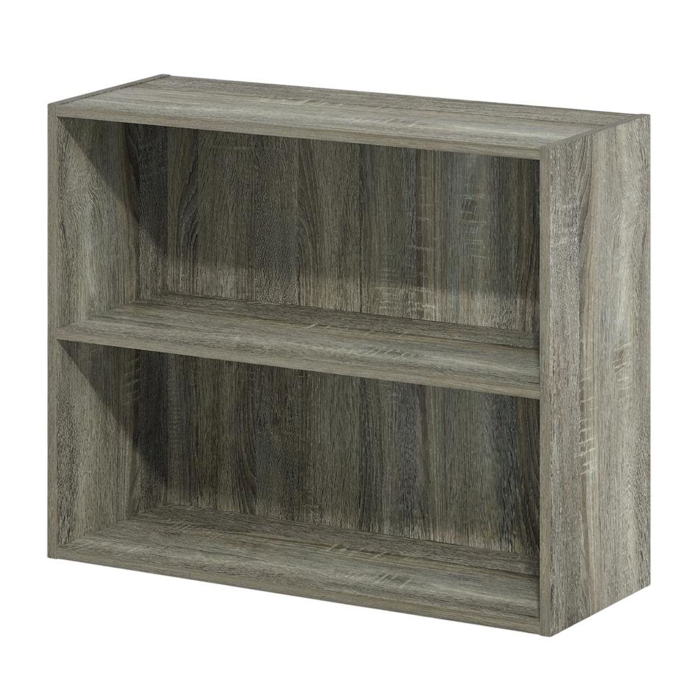 2-Tier Open Shelf Bookcase with Modern Design and Engineered Wood Build