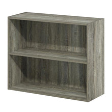 2-Tier Open Shelf Bookcase with Modern Design and Engineered Wood Build