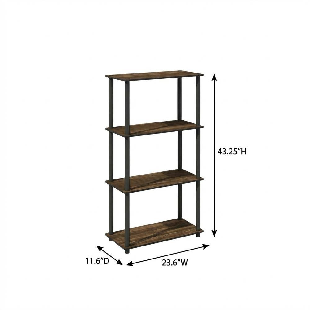 Engineered Wood bookcase with open shelving for living room organization