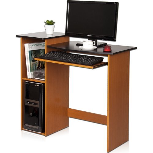 Econ Multipurpose Computer Writing Desk, Light Cherry/Black