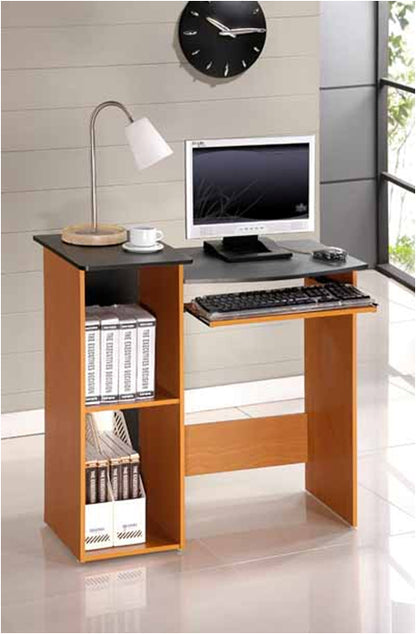 Econ Multipurpose Computer Writing Desk, Light Cherry/Black