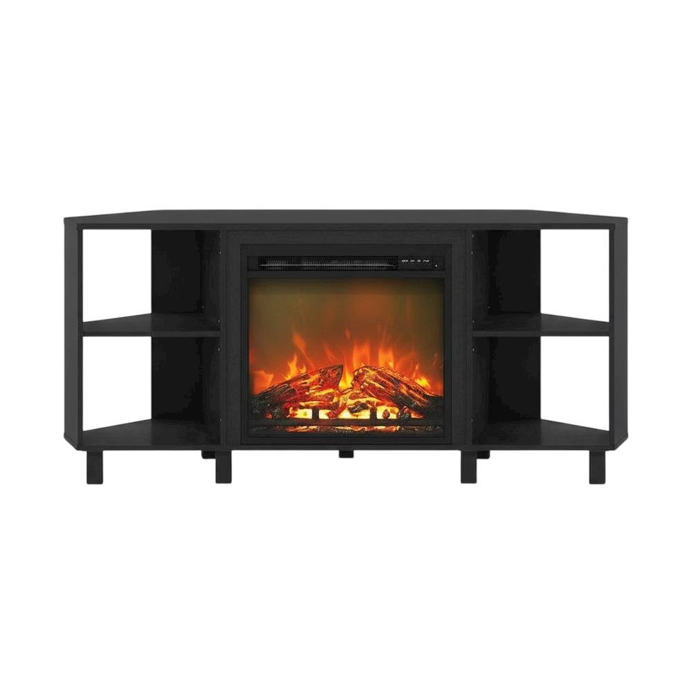 Engineered Wood TV stand with metal legs for 55-inch TVs, modern design