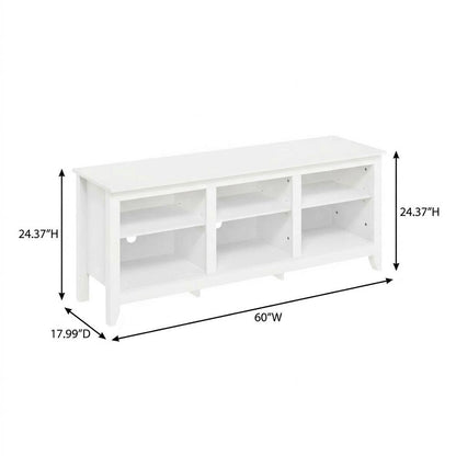 Engineered Wood TV Stand, Up to 65 Inch Entertainment Center, Spacious Storage