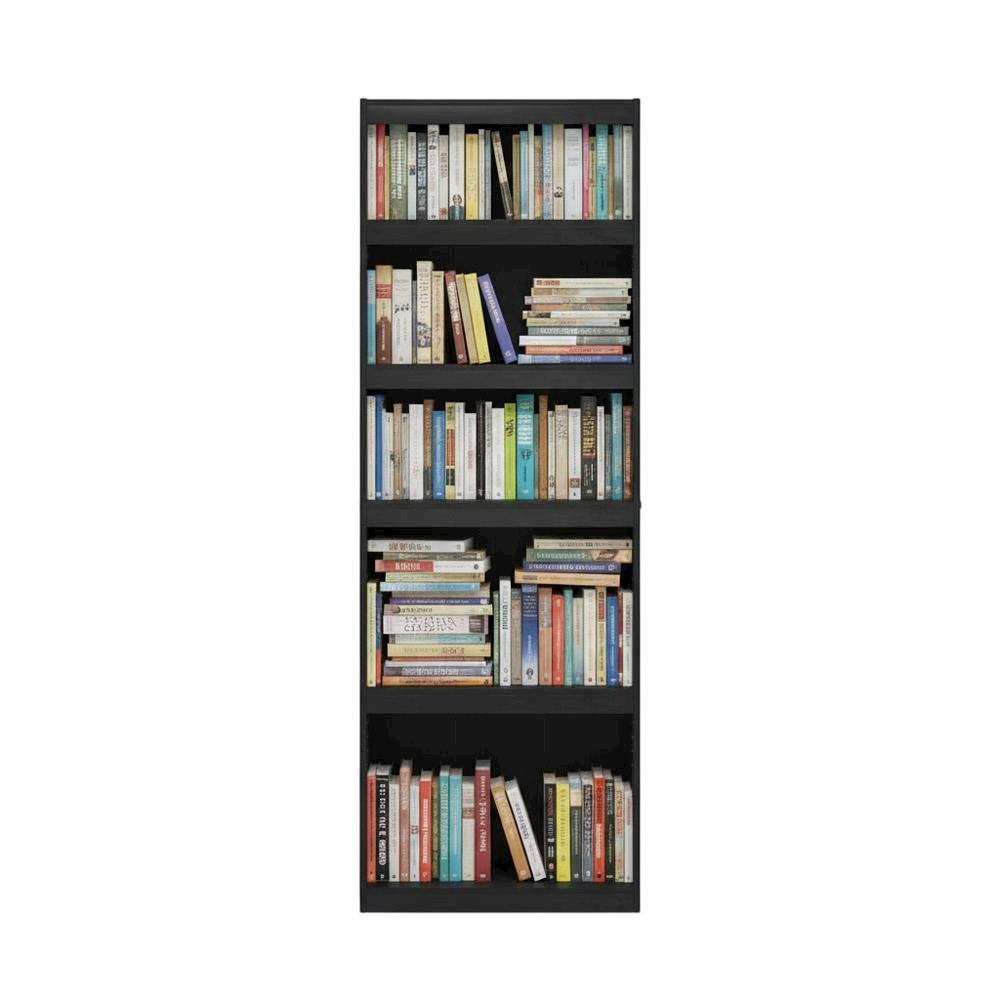 5-Tier Shelf Bookcase with Ample Storage and Sturdy Engineered Wood Construction