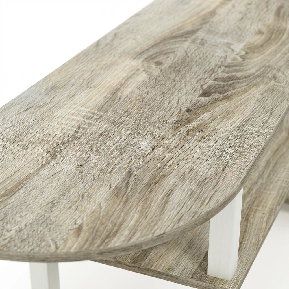 Engineered Wood TV Stand with Sonoma Oak/White Finish for Entertainment Center