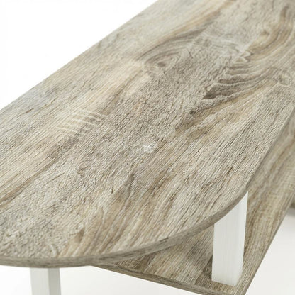 Engineered Wood TV Stand with Sonoma Oak/White Finish for Entertainment Center