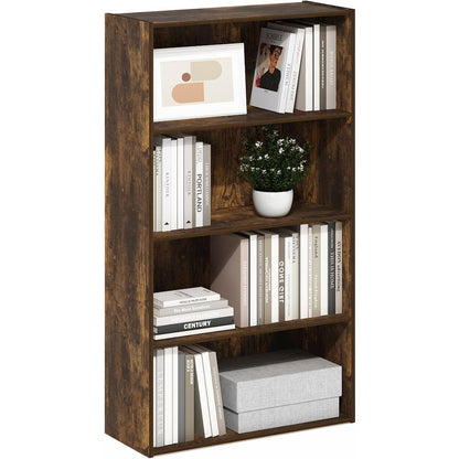 Engineered Wood Book Shelf with Four Tiers of Engineered Wood Shelves