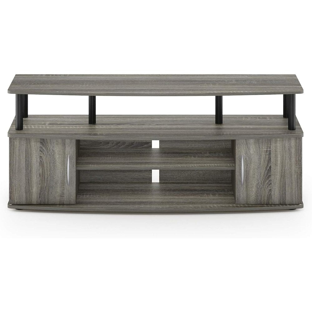 50 Inch TV Stand,Three Open Shelves and Two-Door Storage Modern TV Console