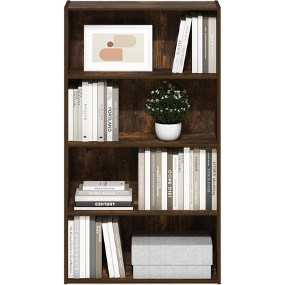 Engineered Wood Book Shelf with Four Tiers of Engineered Wood Shelves