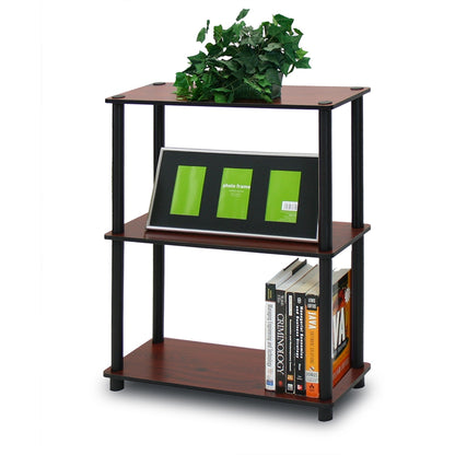 Turn-N-Tube 3-Tier Compact Multipurpose Shelf Display Rack, Dark Cherry