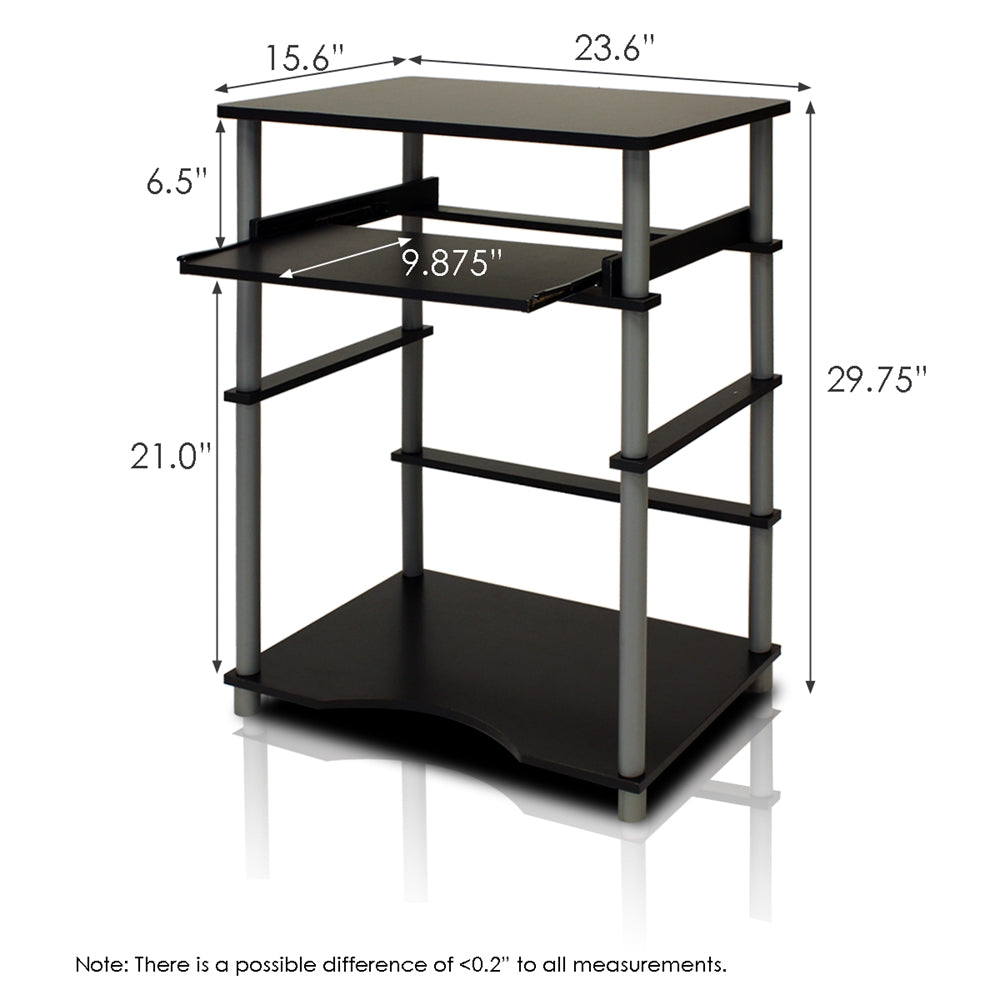 Home Laptop Notebook Computer Desk, Black/Grey
