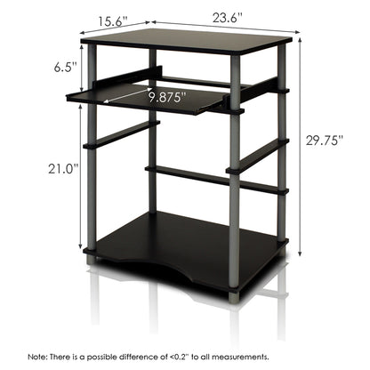 Home Laptop Notebook Computer Desk, Black/Grey