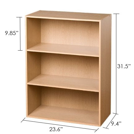 Pasir 3 Tier Open Shelf, Steam Beech