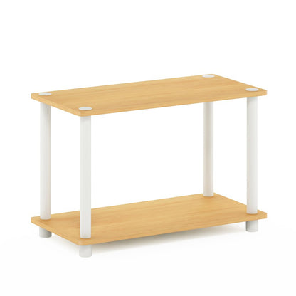 TURN-N-TUBE Night Stand, Rectangle Nightstand with Open Shelf, Beech