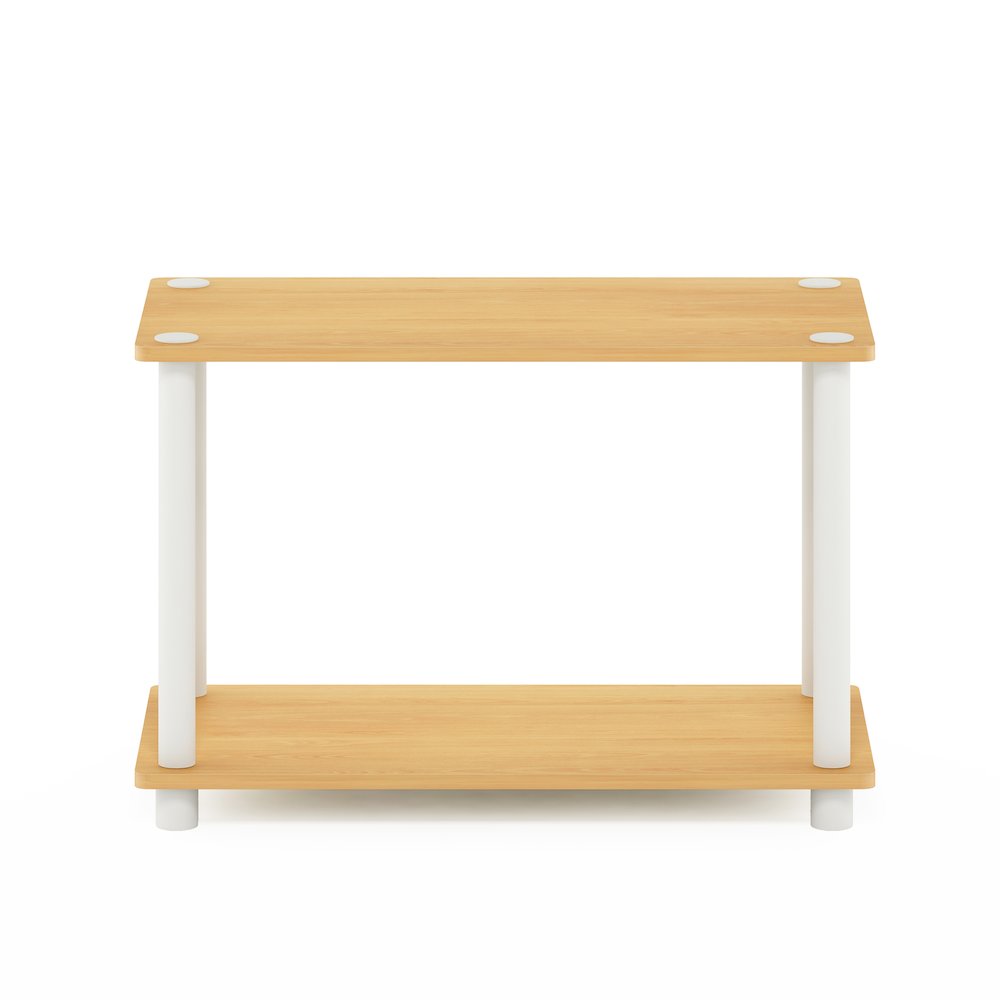 TURN-N-TUBE Night Stand, Rectangle Nightstand with Open Shelf, Beech
