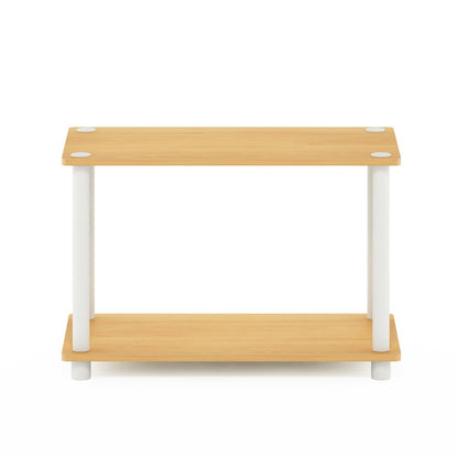 TURN-N-TUBE Night Stand, Rectangle Nightstand with Open Shelf, Beech