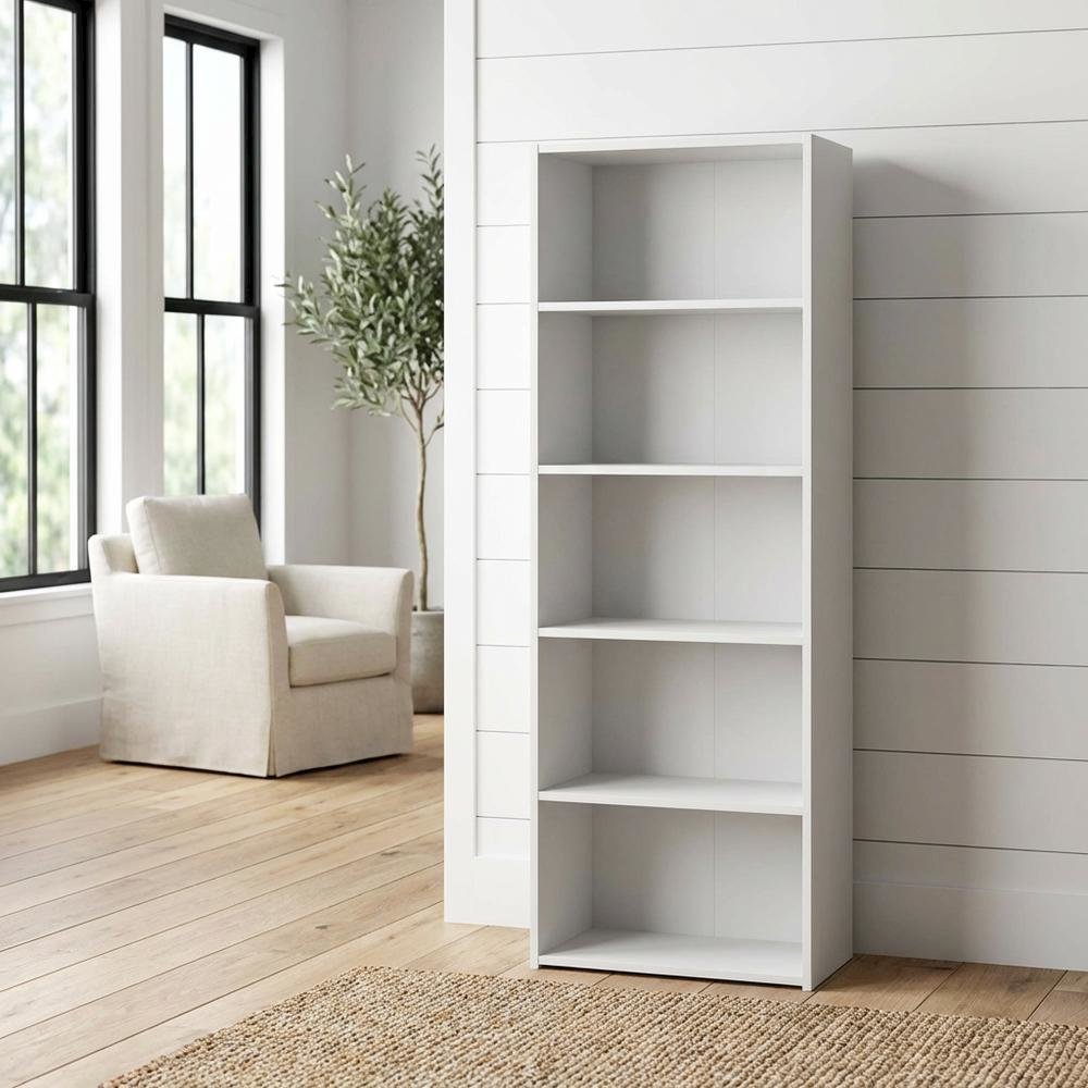 Engineered Wood bookcase with open shelving for home storage