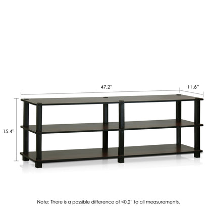 TST No Tools 3-Tier Wide Shoe Storage Rack, Dark Brown/Black