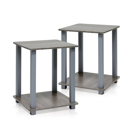 Simplistic End Table, Set of Two, French Oak Grey