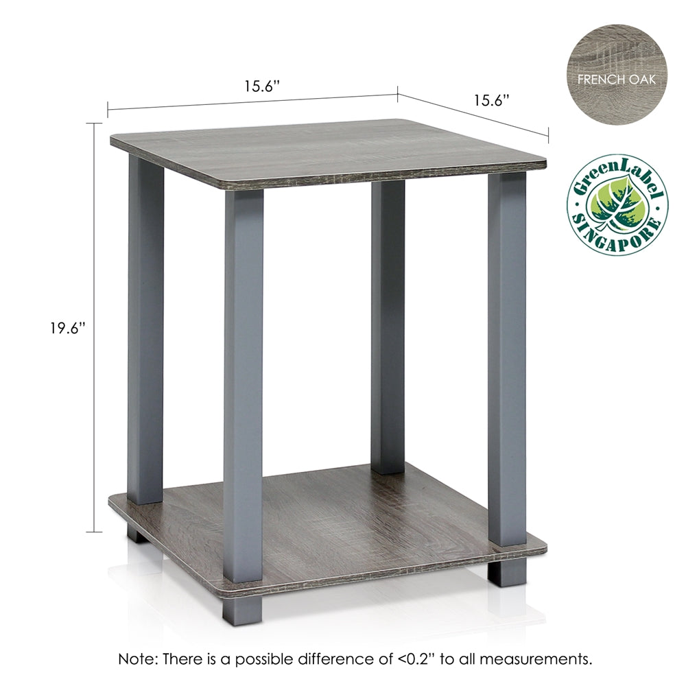 Simplistic End Table, Set of Two, French Oak Grey