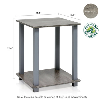 Simplistic End Table, Set of Two, French Oak Grey