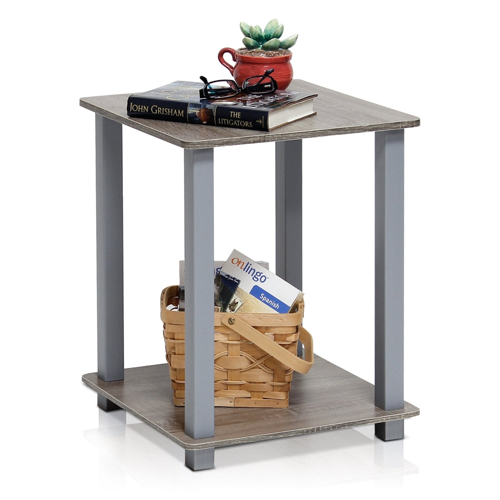 Simplistic End Table, Set of Two, French Oak Grey