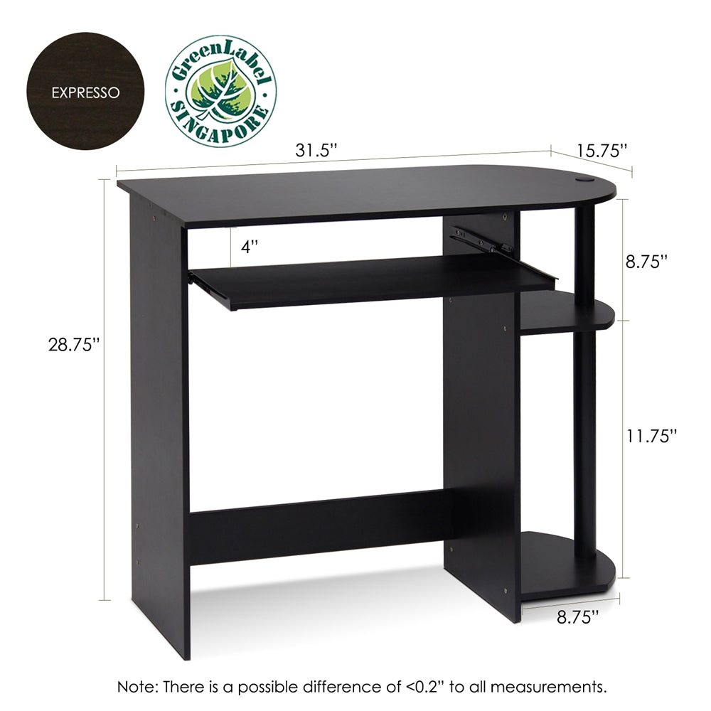 Easy Assembly Computer Desk, Espresso