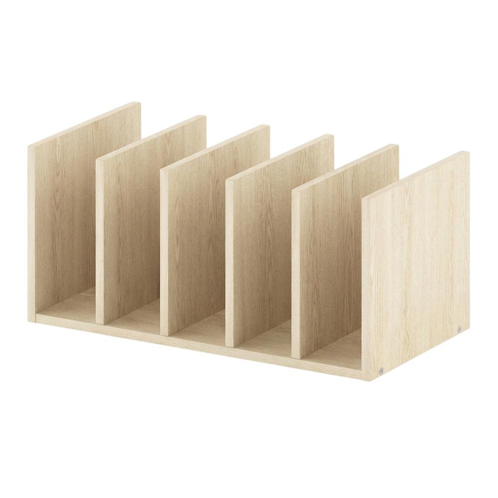 Engineered Wood Desktop Bookshelf Storage Organizer in Brown