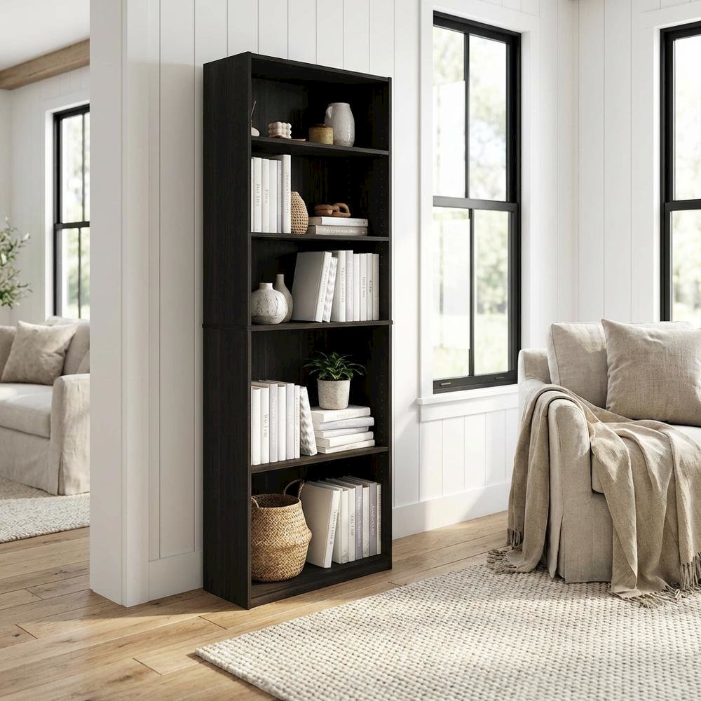 Engineered Wood bookcase in natural finish with sturdy design