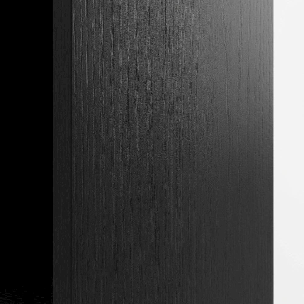 Engineered Wood bookcase in black with compact size and sturdy construction
