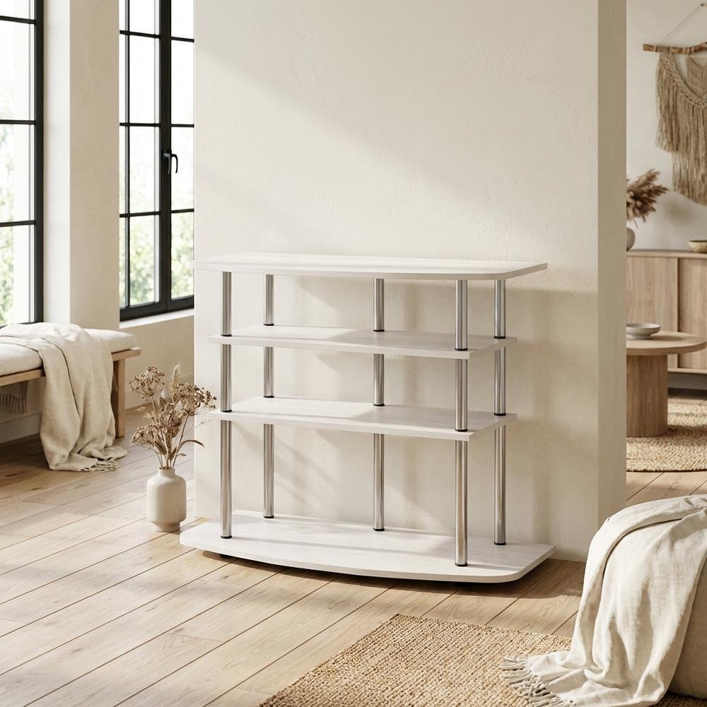 4-Tier TV Stand with Engineered Wood Store Display for up to 46-inch Screens