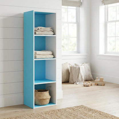 Engineered Wood bookcase with open shelves for versatile storage