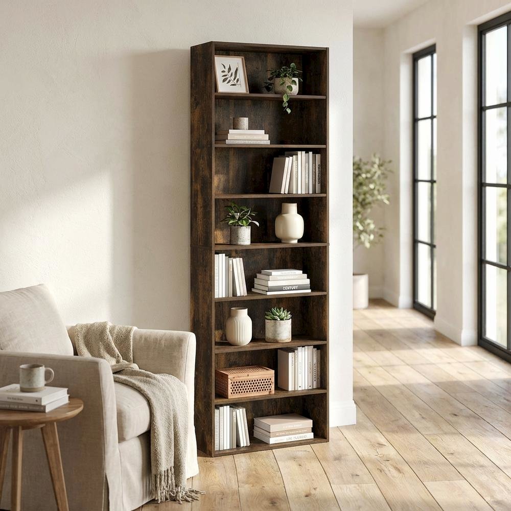 Engineered Wood bookcase with open shelving for home or office use