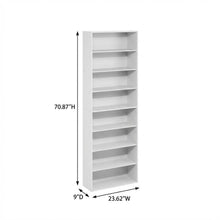 8-Tier Open Shelf Bookcase with Storage Organizer