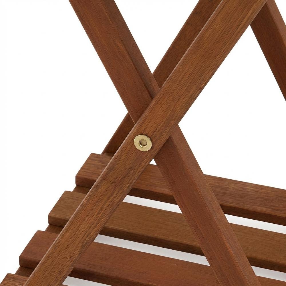 Multi-Purpose Outdoor Folding Display Shelf With Plant Stand And Side Table