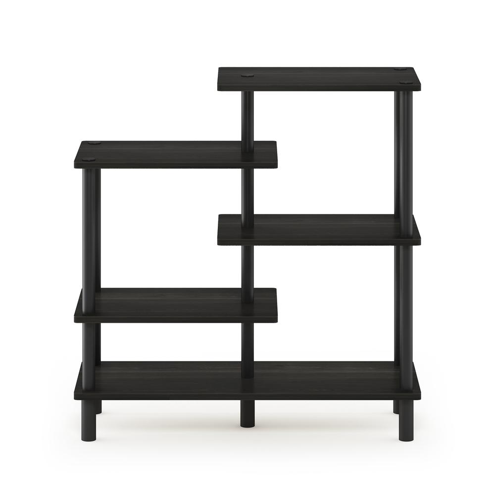 Furinno Turn-N-Tube 5-Tier Accent Display Rack, Espresso/Black