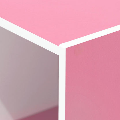 Furinno 11-Cube Reversible Open Shelf Bookcase, White/Pink