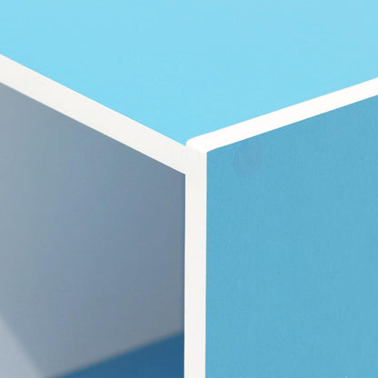 Furinno 11-Cube Reversible Open Shelf Bookcase, White/Light Blue